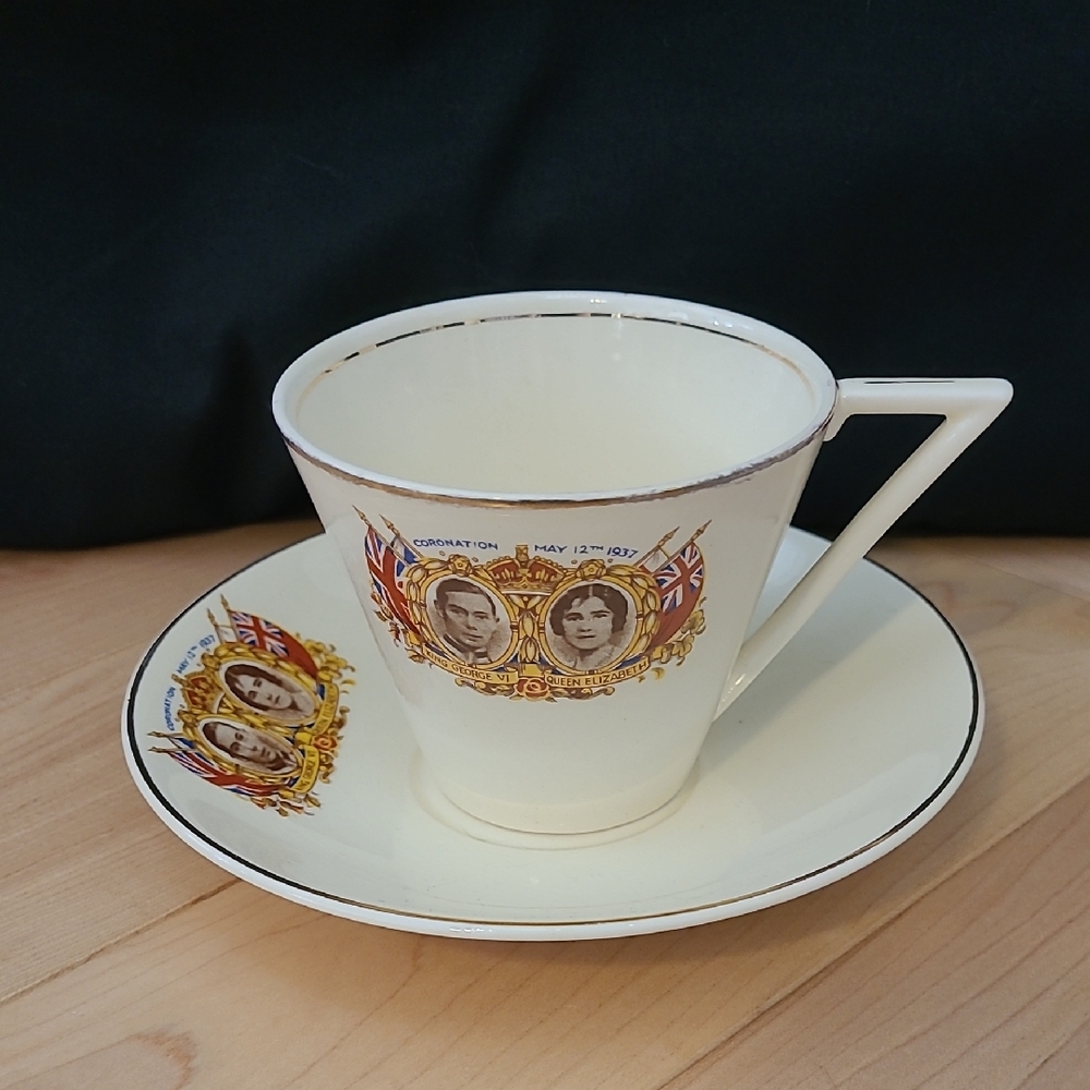 Vintage King George VI Commemorative Coronation 1937 Teacup and Saucer